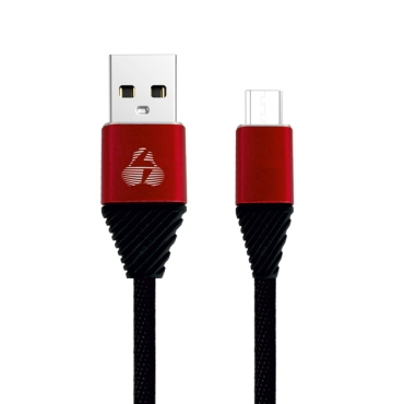 Powertech Καλώδιο USB σε Micro USB alu, copper, 1m, μαύρο