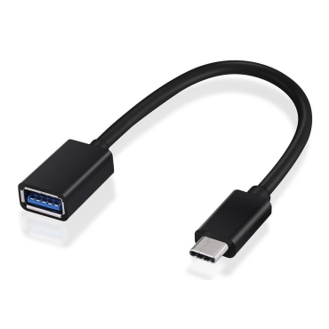 Powertech καλώδιο USB-C σε USB 3.1 θηλυκό, OTG, 0.20m μαύρο