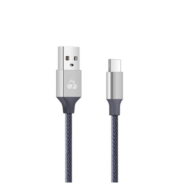 Powertech Καλώδιο USB σε Type-C eco small copper 2.4A ~ 5V, 1m ασημί