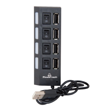 POWERTECH USB 2.0V HUB 4 PORT ΜΕ ΔΙΑΚΟΠΤΗ ON/OFF