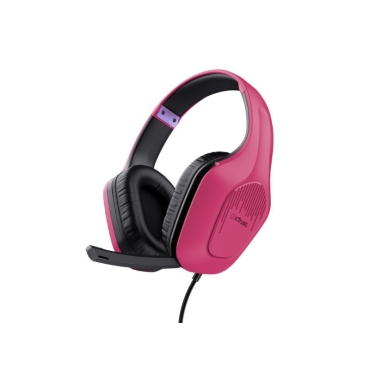 Gaming Trust Zirox Over Ear Gaming Ακουστικά, Ροζ / GXT 415P