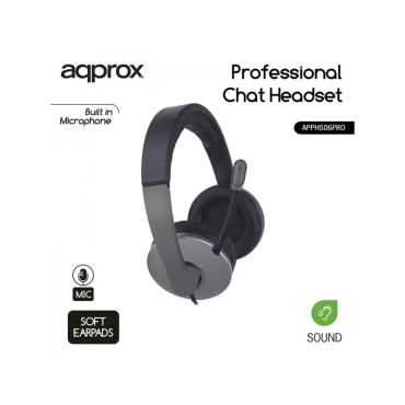 AQPROX HEADPHONE Profesional Chat black/grey