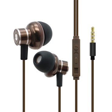 Moxom Ενσύρματα Ακουστικά ψείρες Bass in Ear 3.5mm, καφέ