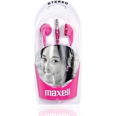 Maxell Ακουστικά Ψείρες, Stereo Earphone Ροζ