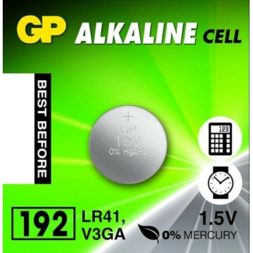 GP Μπαταρία Αλκαλική 24mAh Κουμπί 1,5V / LR41,V3GA