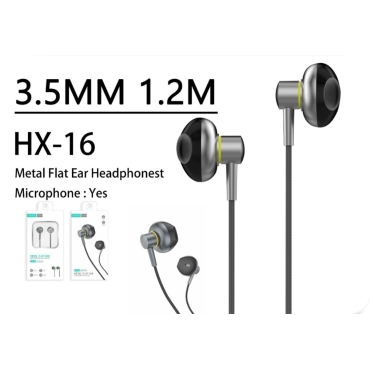 Xipin Metal Flat Ear Ενσύρματα Ακουστικά Ψείρες, μαύρο-γκρι