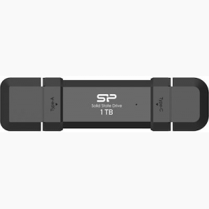 SILICON POWER Εξωτερικός SSD DS72, USB/USB-C, 1TB, 1050-850MBps, Μαύρο
