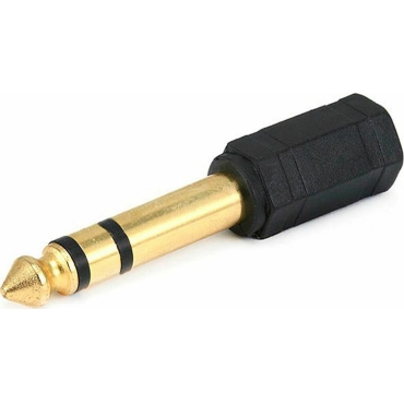 Powertech Αντάπτορας Stereo 3.5mm σε 6.35mm, Gold Plated, Μαύρος / CAB-J016