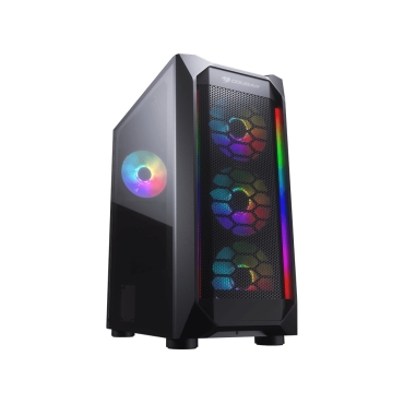 PC Case Gaming Cougar MX410 Mesh-G RGB - Tempered Glass - Middle - ATX - Black