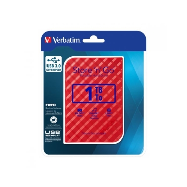 VERBATIM HDD 2.5 EXT. 3.0 RED 1TB BLISTER