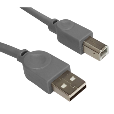 Powertech καλώδιο USB 2.0 σε USB Type Β, copper, 1.5m, γκρι