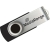 MediaRange USB 2.0 Flash Drive 16GB, Black/Silver