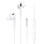 USAMS earphones με μικρόφωνο EP-41, 3.5mm, 10mm, 1.2m, λευκά